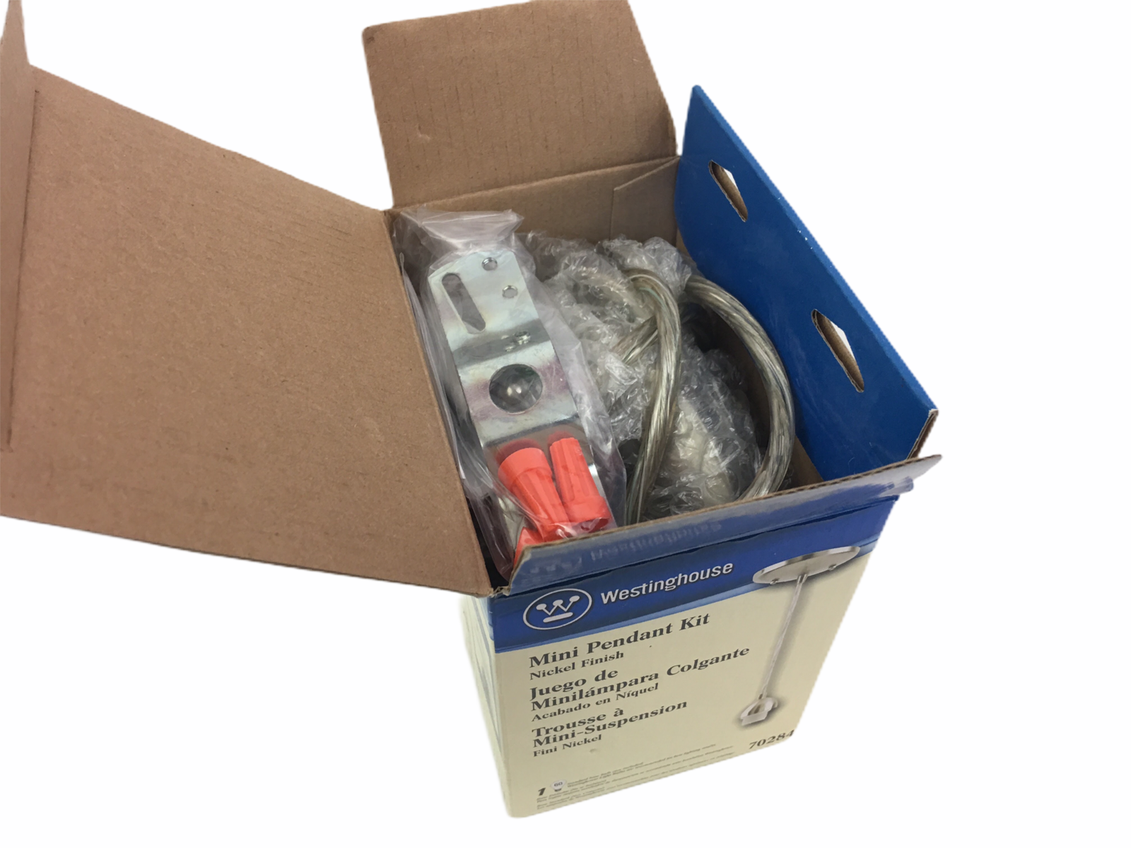 Westinghouse Mini Pendant 1 Light Fixture Kit 70284 (Nickel Finish