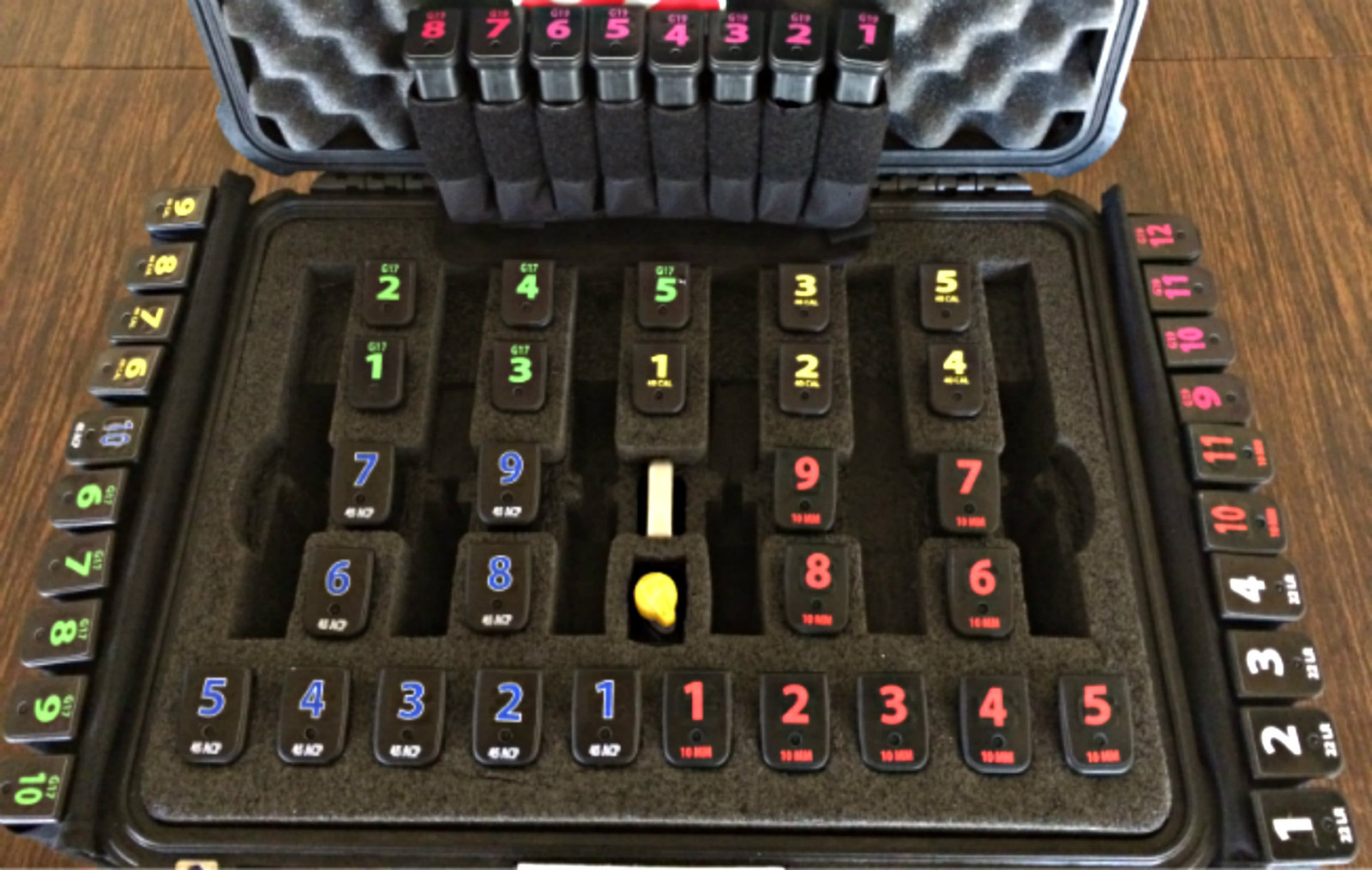 FITS GLOCK MAGAZINES CALIBER AND NUMBER BASE PLATE STICKERS Range