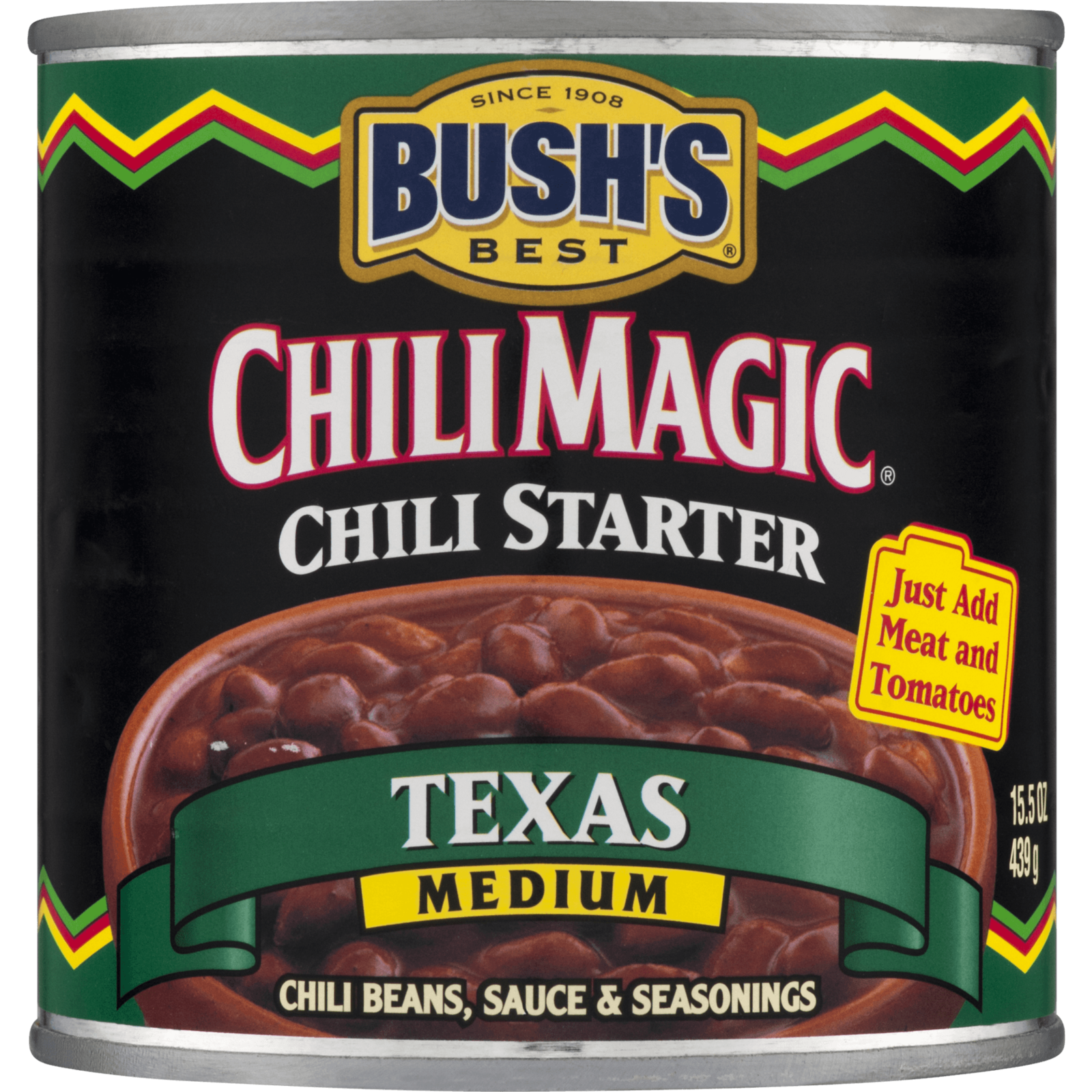 Primary image for BUSH'S BEST Chili Magic Canned Texas Recipe Chili Magic - Medium - 15.5 Oz Can