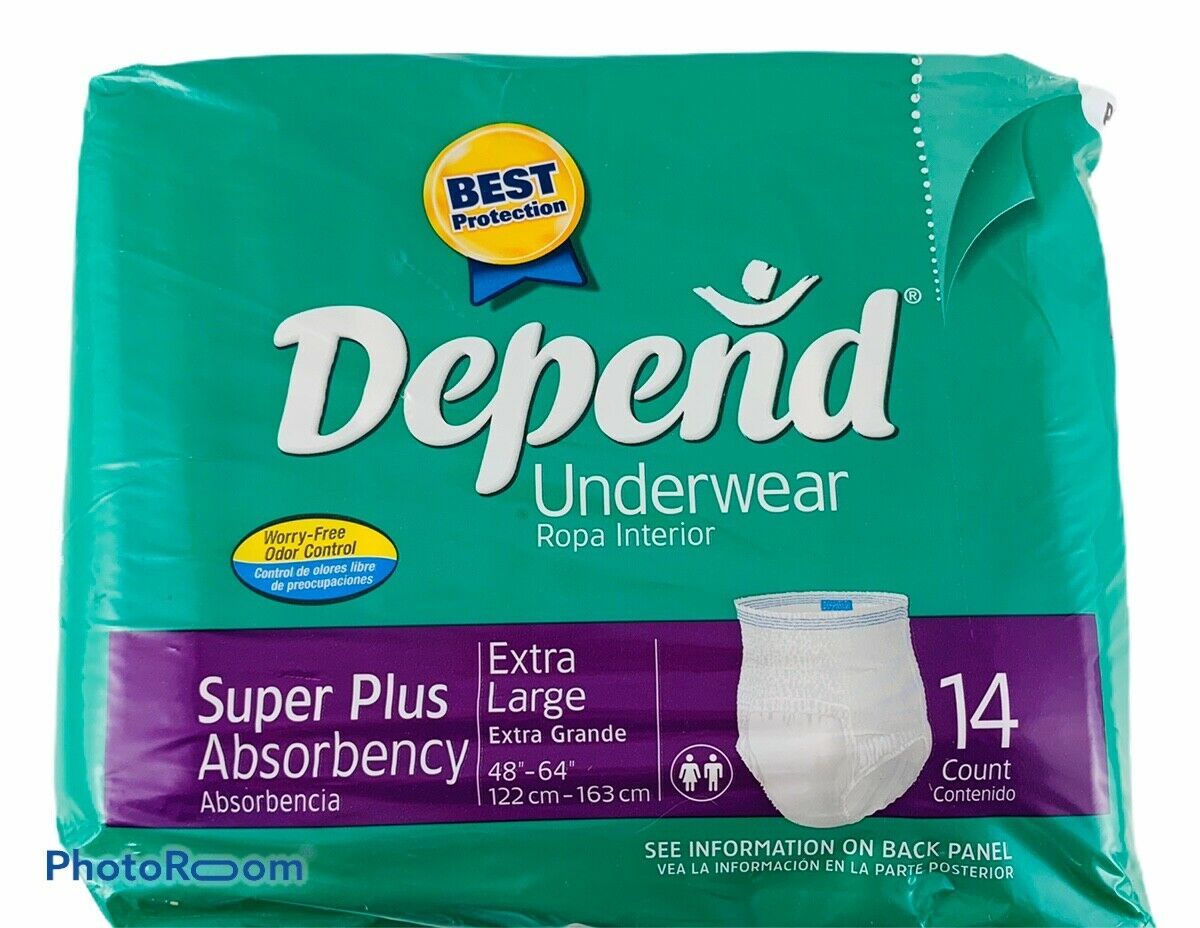 Depend Underwear Adult Diaper 14 Count Super Plus Absorbency Extra