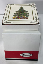 SET OF 6 PIMPERNEL &quot;WHITE CHRISTMAS&quot; CHRISTMAS TREE COASTERS England - $11.95