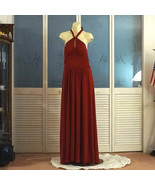 Vintage BCBG Max Azria Ruched Halter Dress Formal Evening Gown Maxi Dress - £58.95 GBP