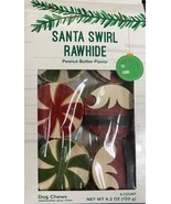 Merry &amp; Bright Santa Swirl Rawhide Peanut Butter Flavor 6 Count 4.2 Oz D... - $11.75