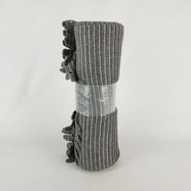 Ikea Tjarblomster Fleece Throw Soft Grey 59&quot; x 83&quot; New - $25.55