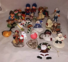Vintage Lot of Multi Material Ornaments Handmade, Ceramic, Glass and Others - $14.96