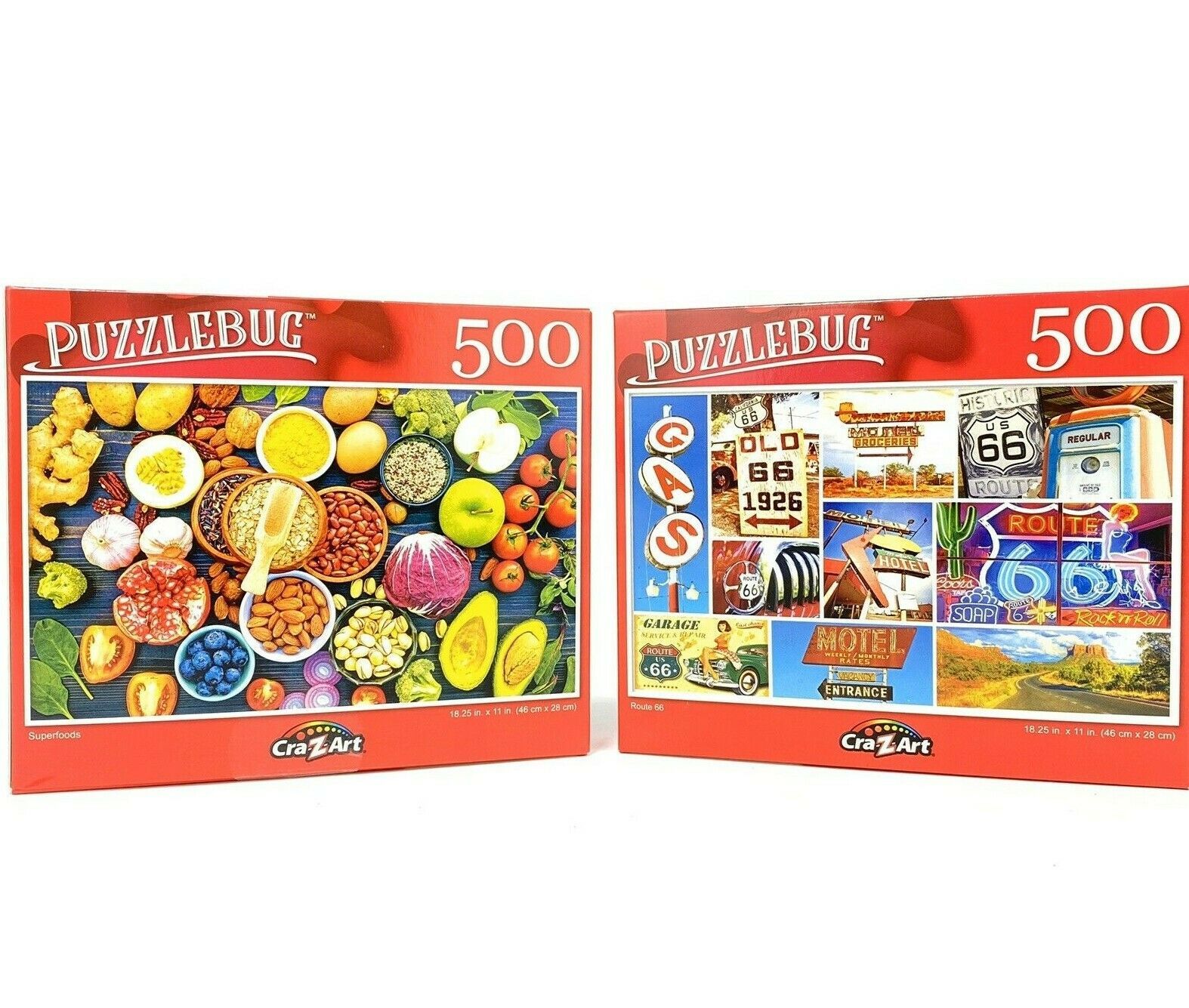 Lot of 2-500 Piece Puzzlebug Jigsaw Puzzles 