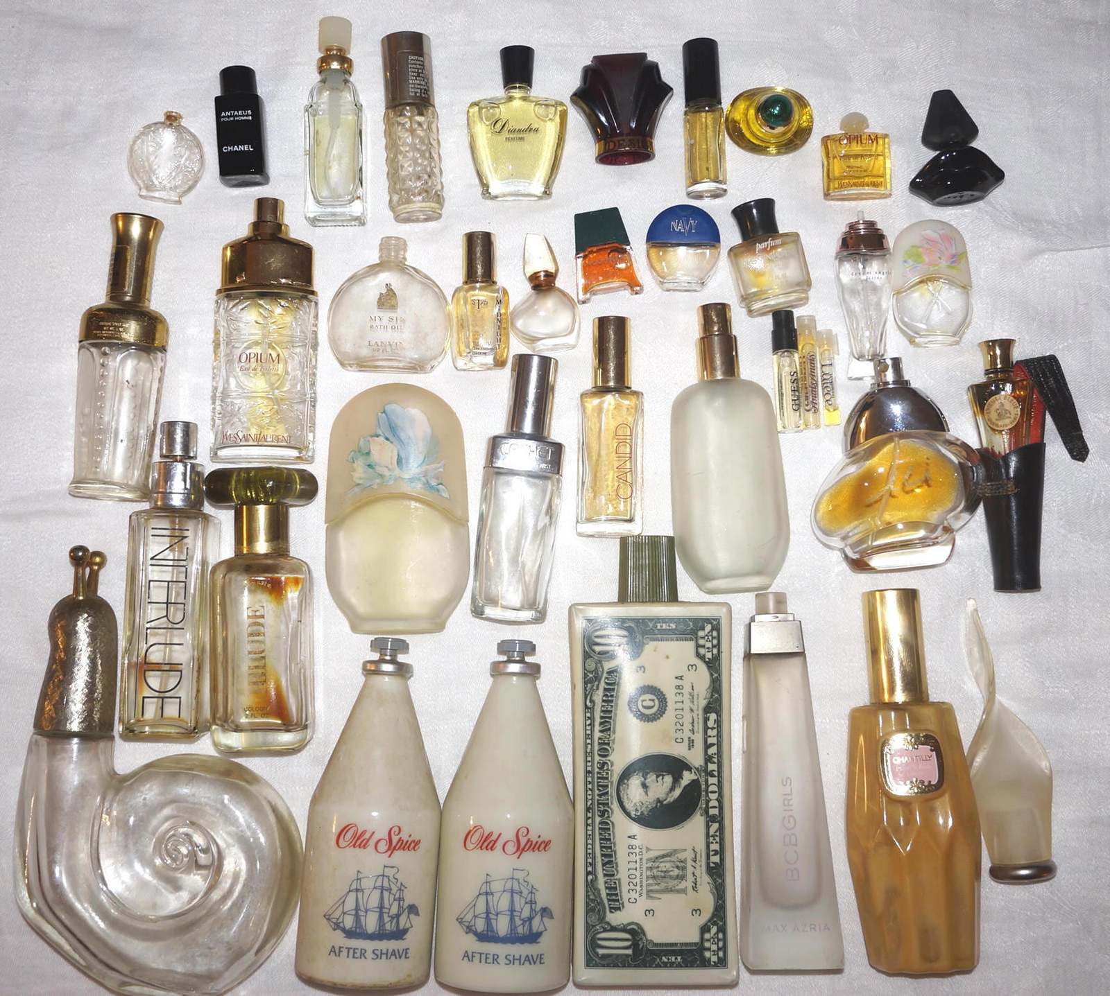 Vintage Full Size And Mini Perfume Cologne Bottle Lot 37 Bottles Empty ...