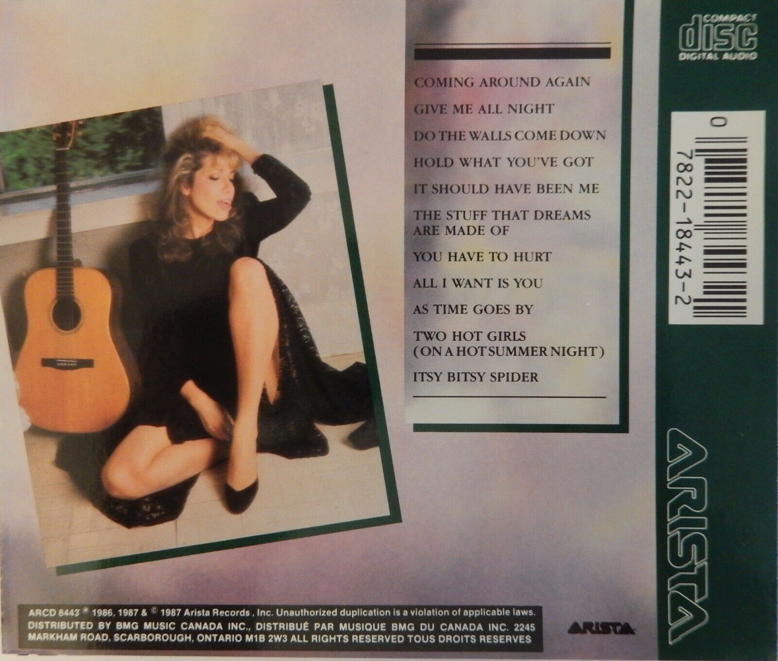 Carly Simon - Coming Around Again (CD 1987 Arista) VG+ 9/10 - CDs