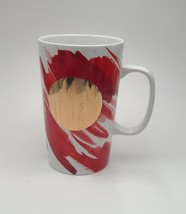 Starbucks 2014 Coffee Tea Cup Mug 16 Oz White Red Gold Dot Ceramic - $14.75