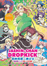 Jashin-chan Dropkick Season 1+ 2 DVD Vol. 1-24 End with Eng. Sub Ship From USA