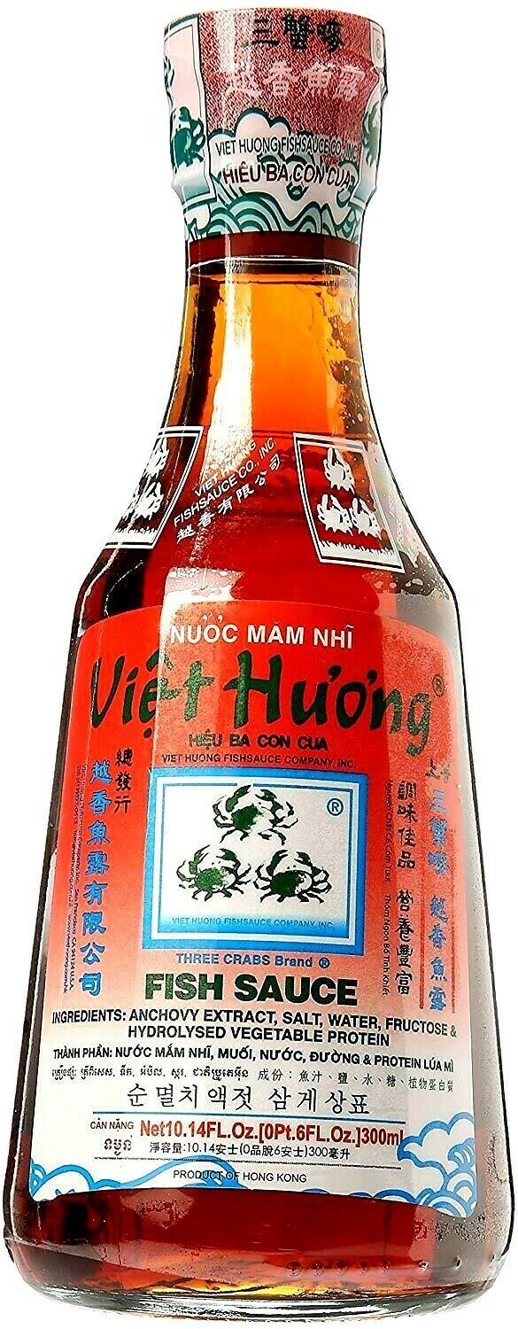 Three Crabs Brand Fish Sauce 10.14 oz ( Pack of 12 ) FREE 23 DAYS