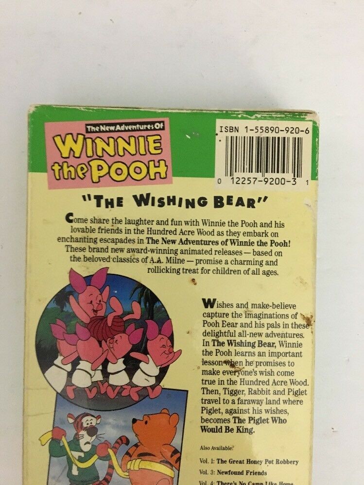 Winnie The Pooh the Wishing Bear(VHS)920-TESTED-RARE VINTAGE ...