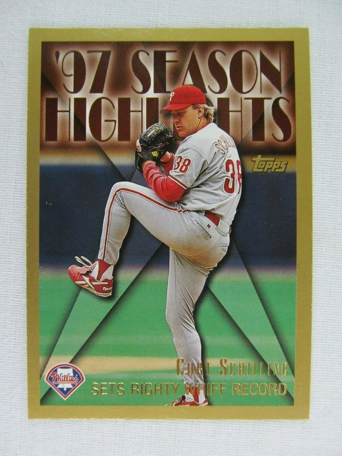 Curt Schilling Philadelphia Phillies 1998 Topps Baseball Card 476 