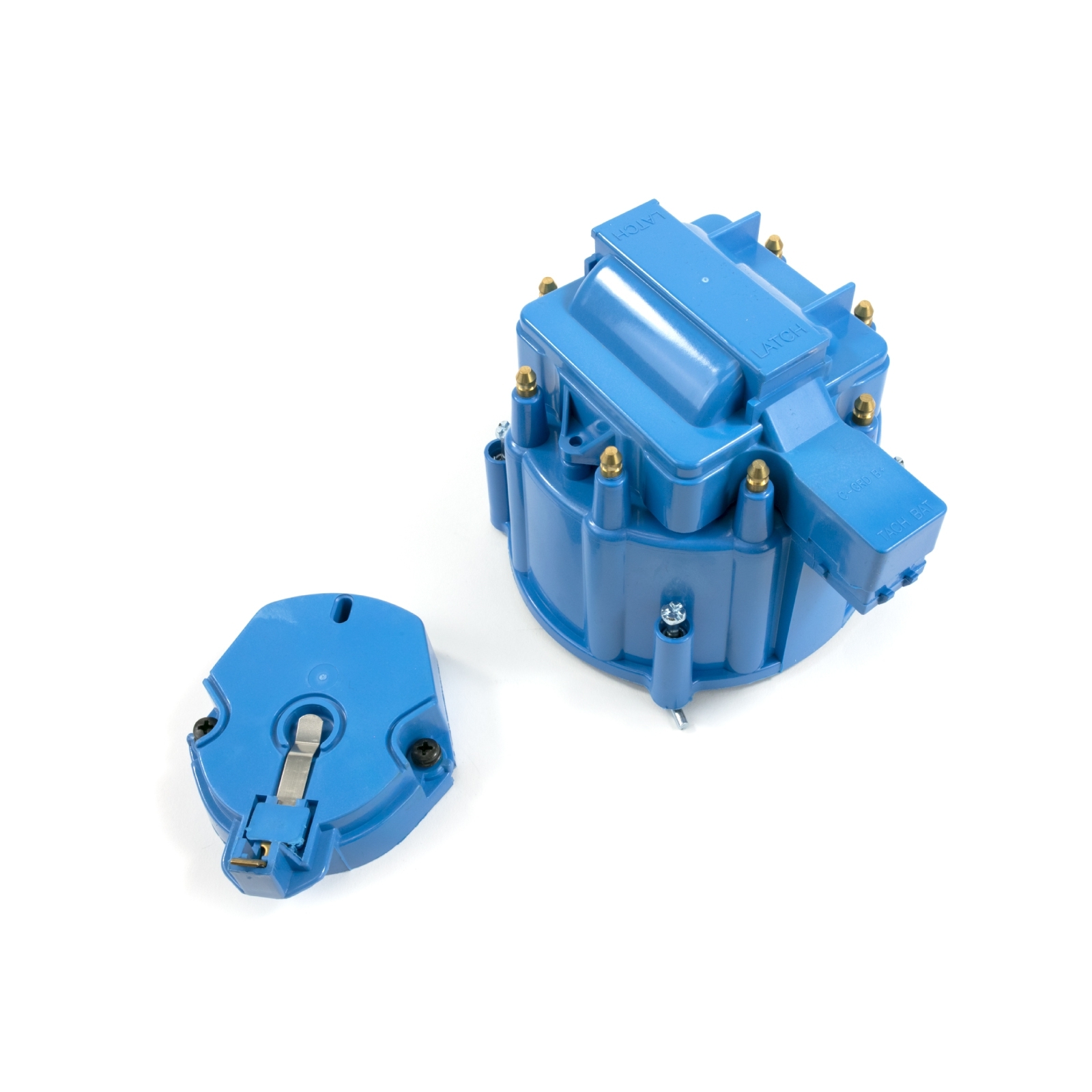 Blue HEI Distributor Cap and Coil Cover