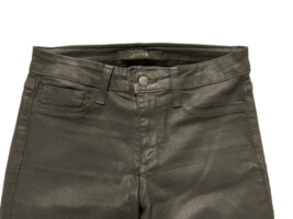Joe's Jeans The Skinny Leg Denim Coated Black 25 USA Made Stretch Cotton Spandex image 2
