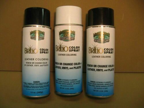 BRILLO Shoe Color Spray Leather Paint/Dye Leather & Vinyl coloring - 12 oz can