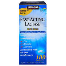 Healthy supplements Kirkland Signature Fast Acting Lactase, 180 Caplets - $37.00