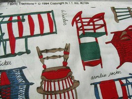 Fabric Traditions Types of Vintage Chairs Fabric 1994 - $12.99