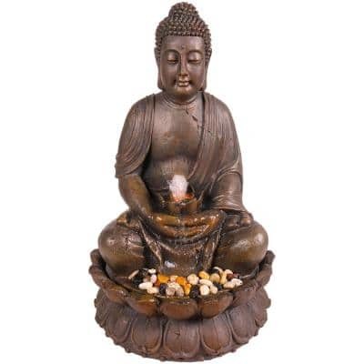 Primary image for 33 in. Tall Indoor/Outdoor Meditating Buddha Water Fountain Yard Decor 