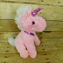 Pink Purple Unicorn Plush Dan Dee Collector's Choice Stuff Animal 12 inch - $9.74