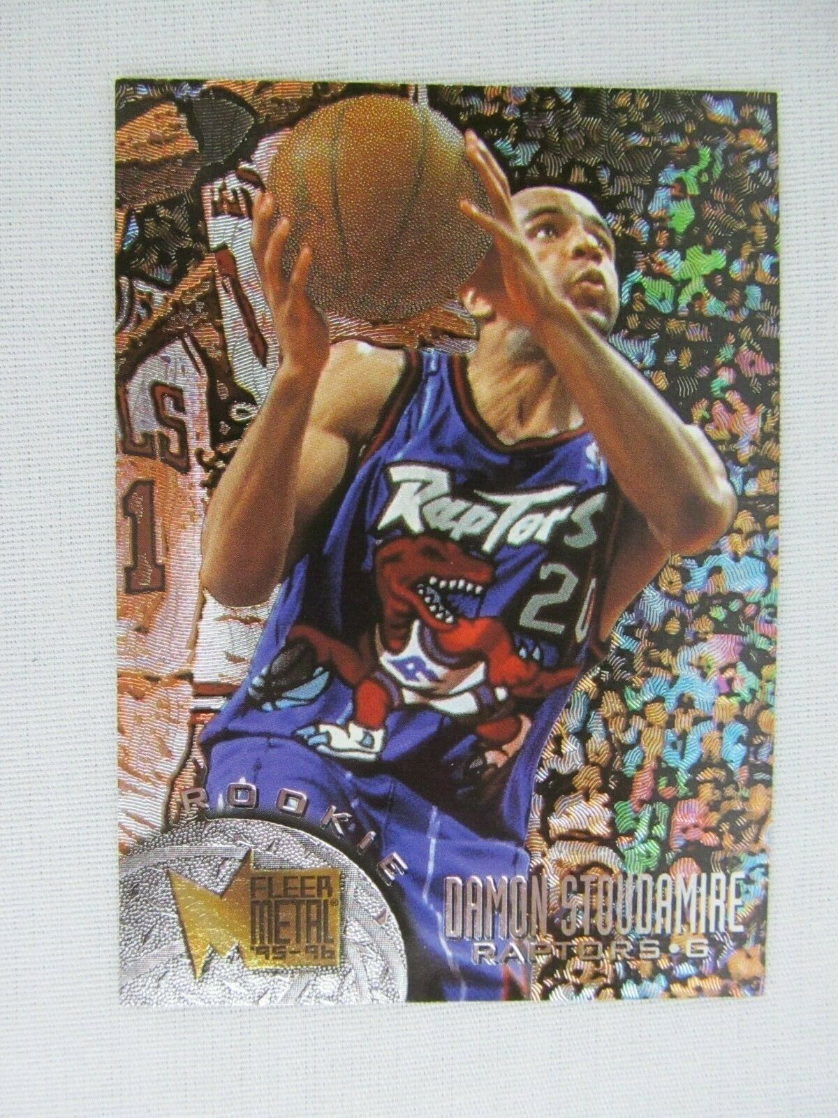 Damon Stoudamire Toronto Raptors 1996 Fleer Metal Basketball Card 200 