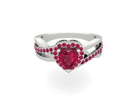 Heart Pink Diamond Engagement Ring Eternal love Heart Promise Ring Her F... - $759.99
