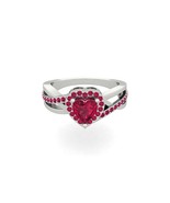 Heart Pink Diamond Engagement Ring Eternal love Heart Promise Ring Her F... - $759.99