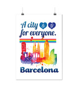 Gay Pride Love Barcelona Spain City Matte/Glossy Poster A0 A1 A2 A3 A4 |... - $7.99+