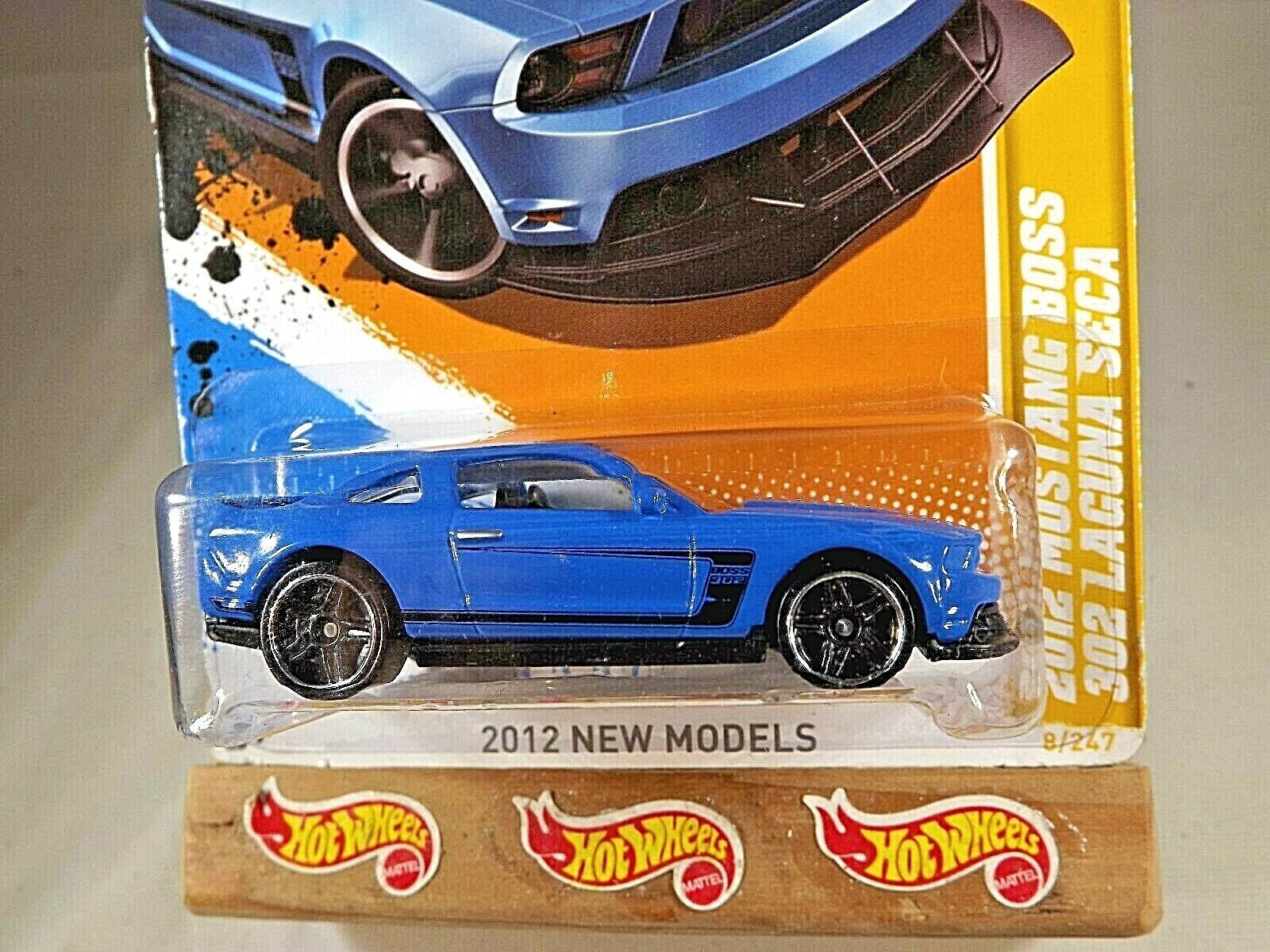 2012 Hot Wheels 8 New Models 2012 Ford Mustang Boss 302 Laguna Seca Blue Varia Contemporary 6737