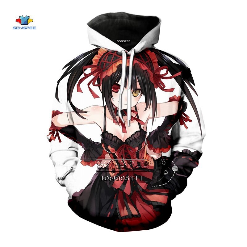 Japan Date A Live Girl Tokisaki Kurumi Nightmare 3D Printed Men's ...