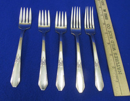 Hiawatha Plate Fork 1937 Memory Pattern Fruit Silver Plate Flatware  Lot... - $14.10