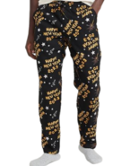 Old Navy Mens Flannel Pajama Pants Happy New Year 2023 XXXXL 4XL PJs Black Gold - $18.60