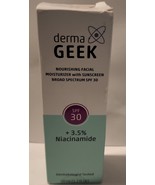 Derma Geek Nourishing Facial Moisturizer With SPF 30  Niacinamide-Exp 06/23 - $10.49