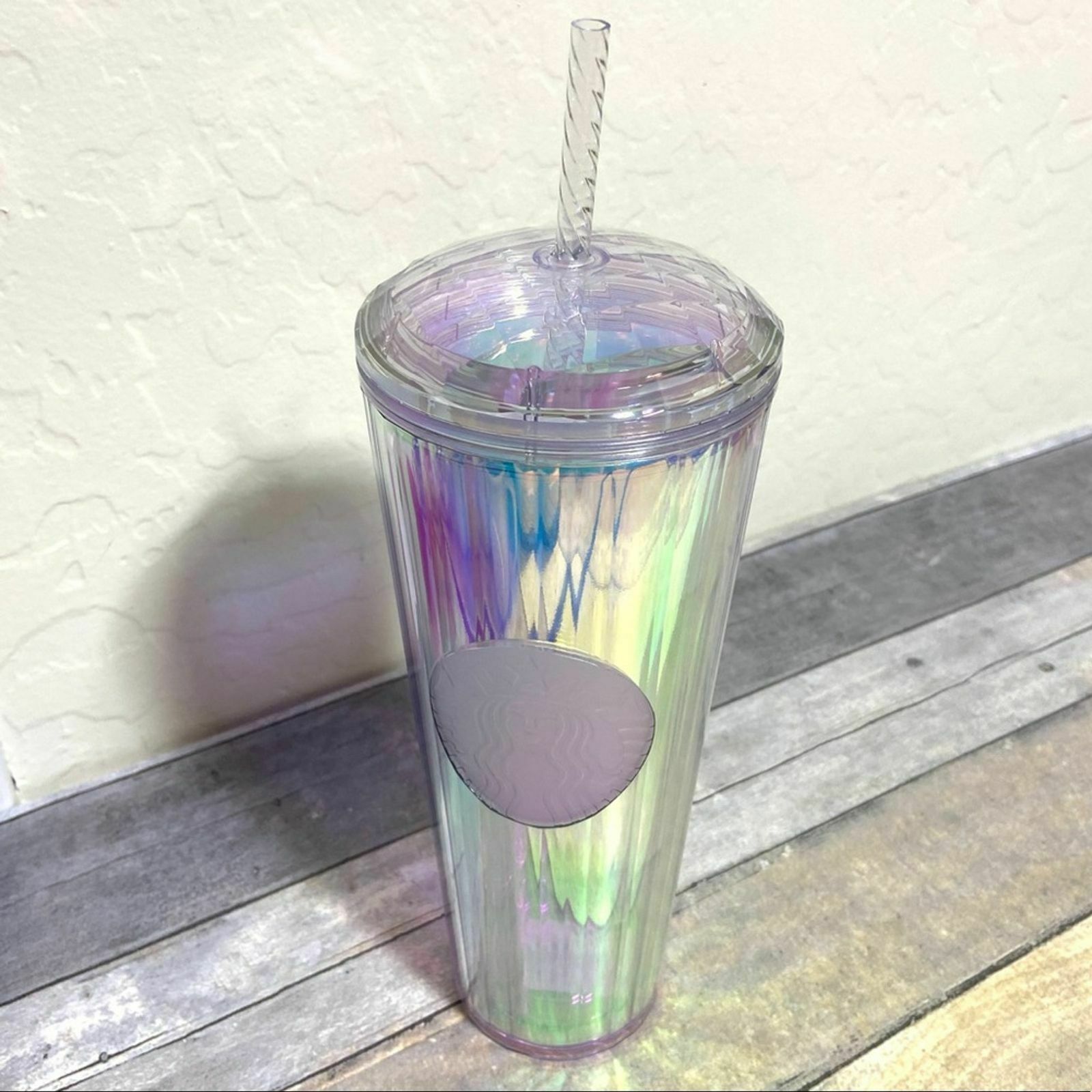 NEW Summer 2020 Starbucks Clear Iridescent Tumbler - Glassware