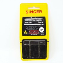 Singer Machine Hemstitching Needles 2 Premium Style 2040 Size 14 - $11.29