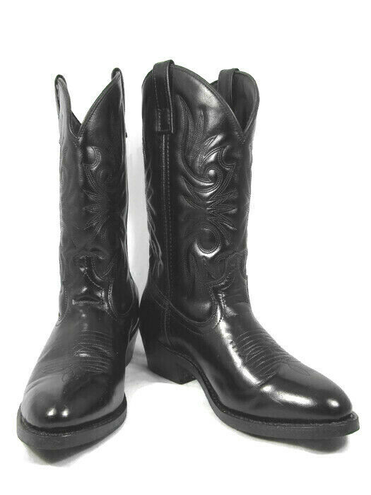 Laredo Lea Vamp Fox Front Shaft Men's Western Cowboy Boots Black Size 8 ...