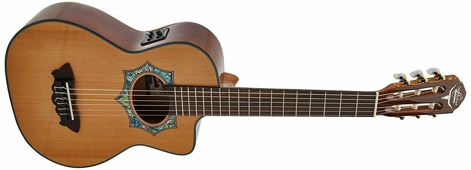 Oscar Schmidt OH30SCE Requinto Acoustic Electric Guitar Free Deluxe