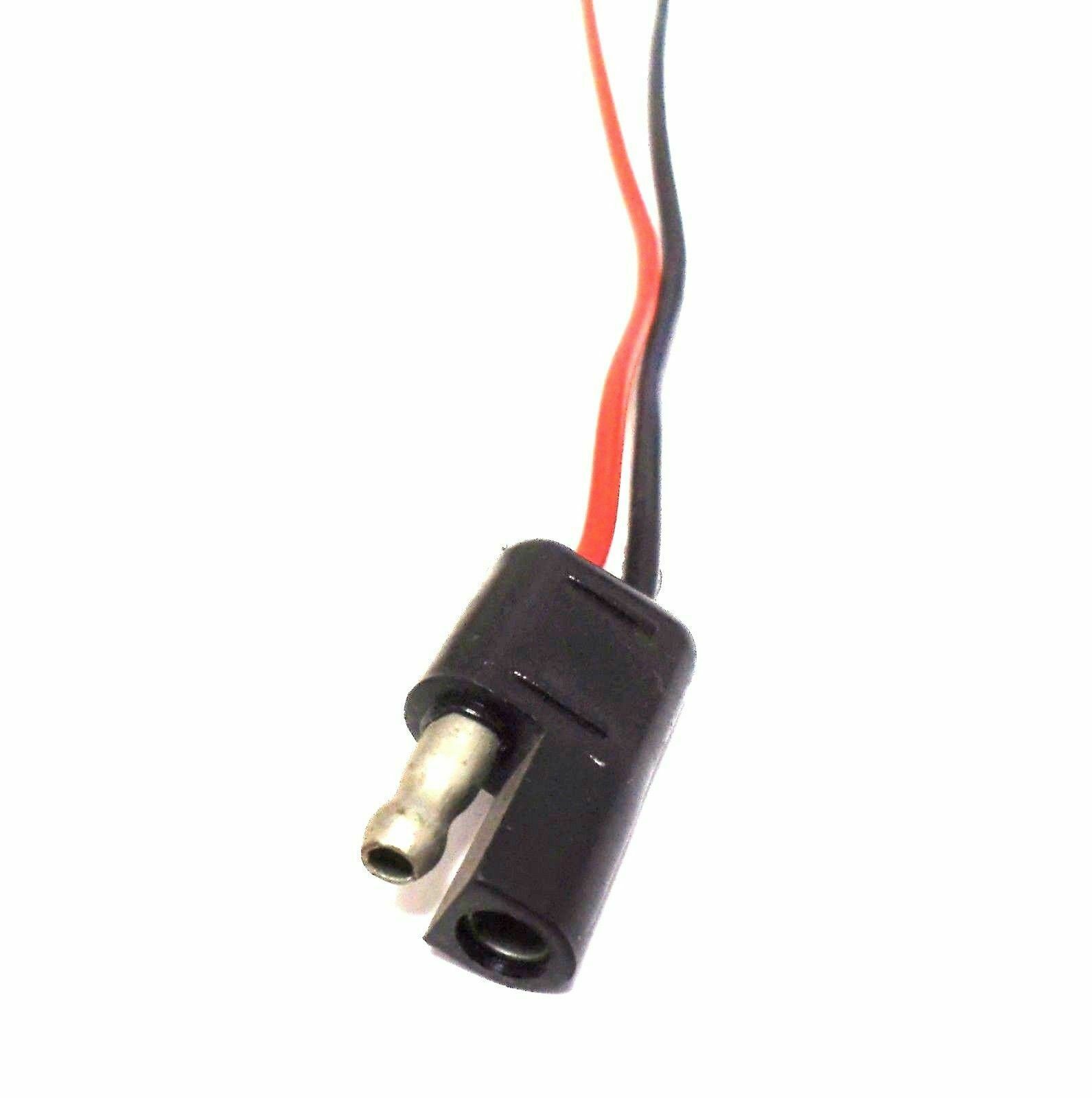 (1) 8-1/2" Electrical Polarized 2 Wire Plug Connector Harness 12V