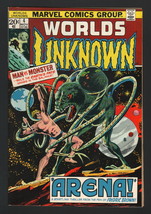 Worlds Unknown #4, 1973, Marvel Comics, Vf Condition, Arena, Man Vs Monster! - $12.87