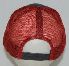 OC Sports Adjustable Snapback Style Mesh Back Red Charcoal Baseball Cap image 4