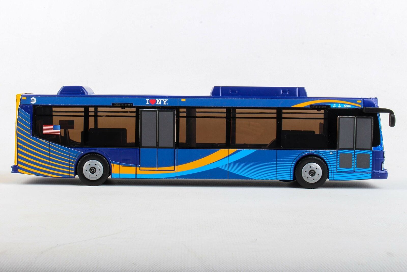 Daron MTA 11 inch Single Bus in New Blue Livery Friction Rolling ...