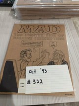 Vintage Mad Magazine - Very Nice shape - brown Mailer - October 1993 - 322 - $12.86