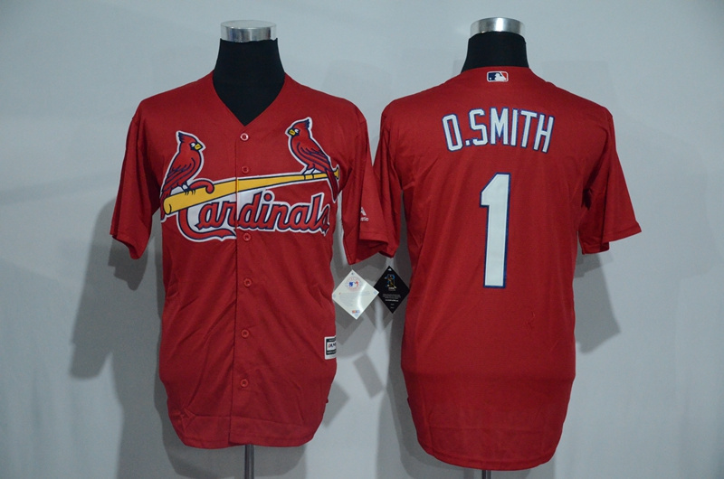 Men's 2018 St. Louis Cardinals Jerseys #1 O.SMITH Jersey ...