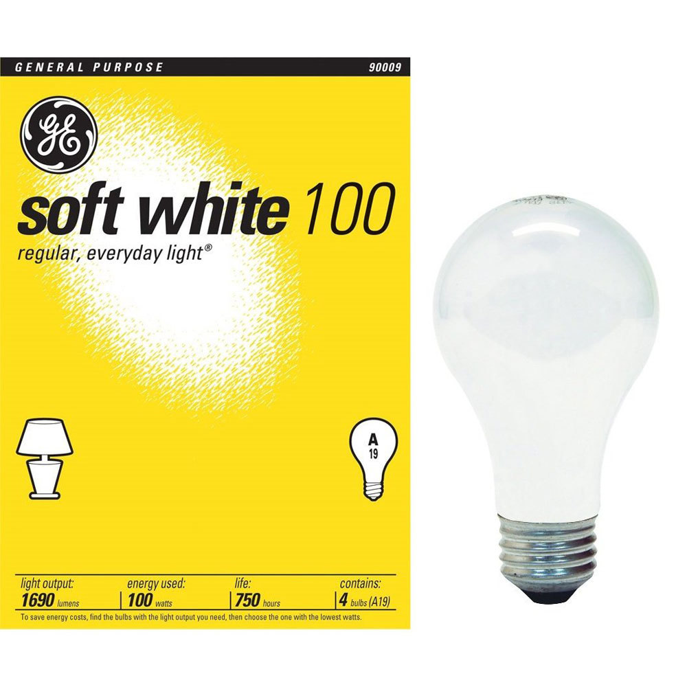 New GE 41036 100-Watt A19, Soft White