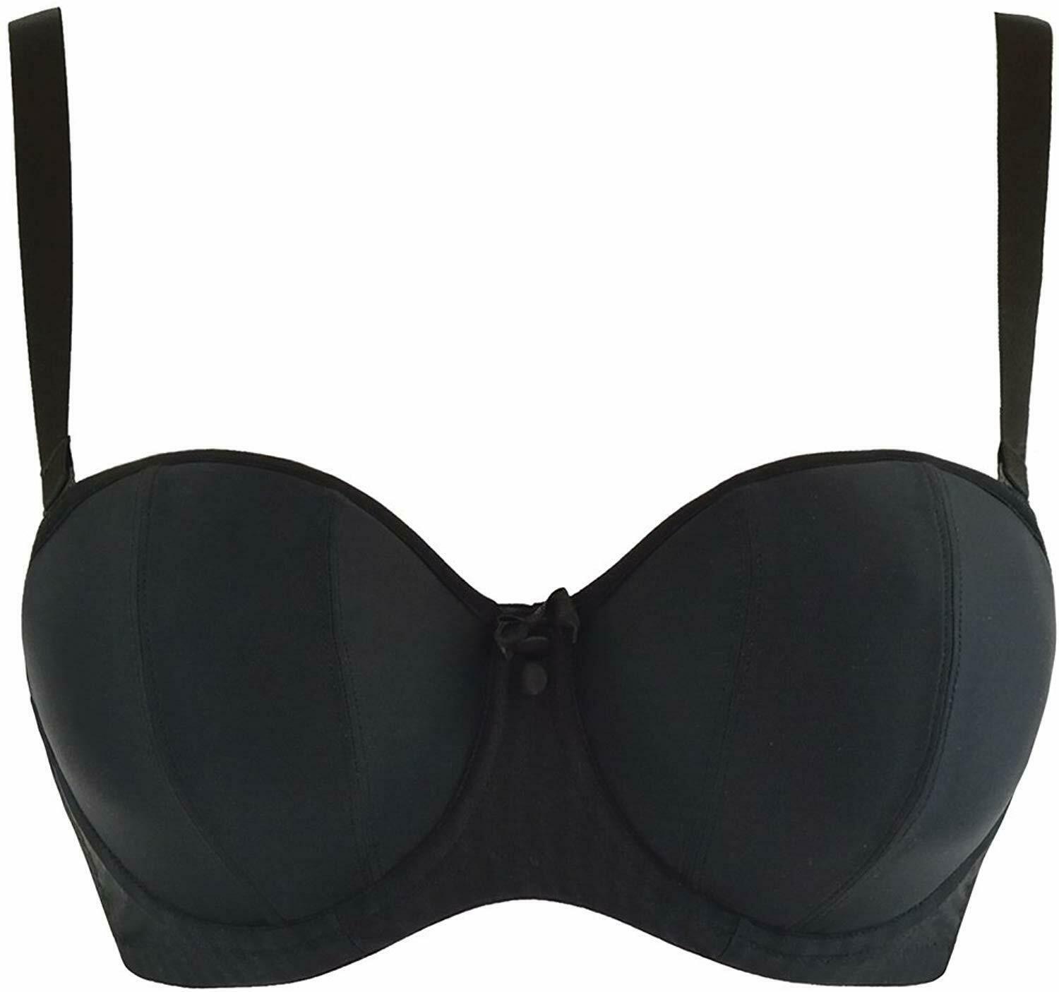 Curvy Kate Black Luxe Strapless Multiway Underwire Bra Us 34h Uk 34ff