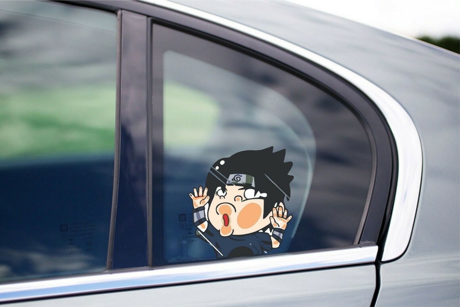 Sasuke Peeker Peeking Laptop Window Vinyl Decal Anime Girl Naruto Manga JDM