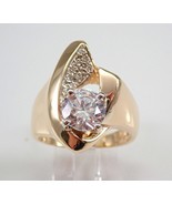 2Ct Round Cut  Moissanite Engagement Wedding Ring Estate 14K Yellow Gold... - $197.99