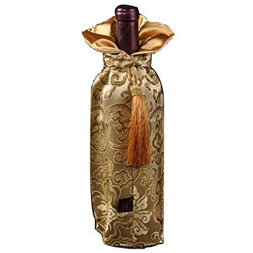 PANDA SUPERSTORE Clothing Classical Chinese Silk Wine Bottle Sets(Multicolor,Fre
