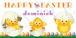 Easter Chicks Easter Basket Sticker,  Personalized Easter Sticker - $2.92+