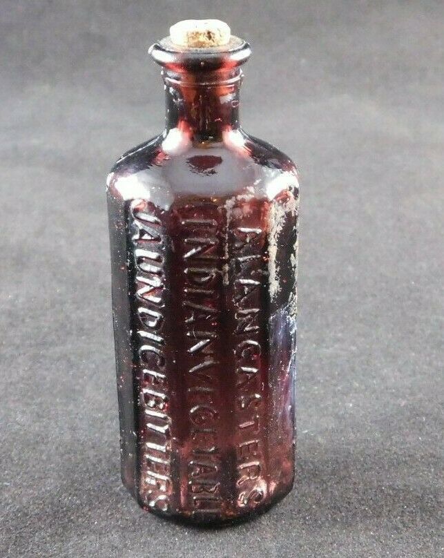 Vintage 1852 Lancaster's Indian Vegetable Jaundice Bitters Bottle Bitters